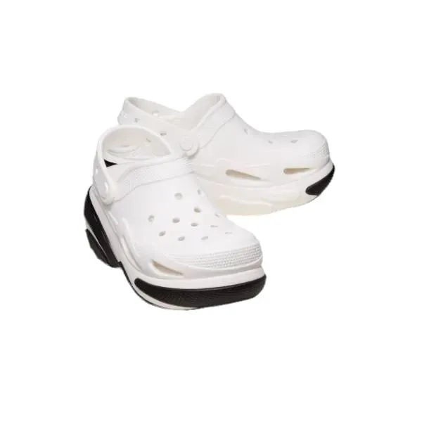 כפכפי פלטפורמה קלוג באבל קראש קרוקס לבנות Crocs 210061-100 Bubble Crush Clog white