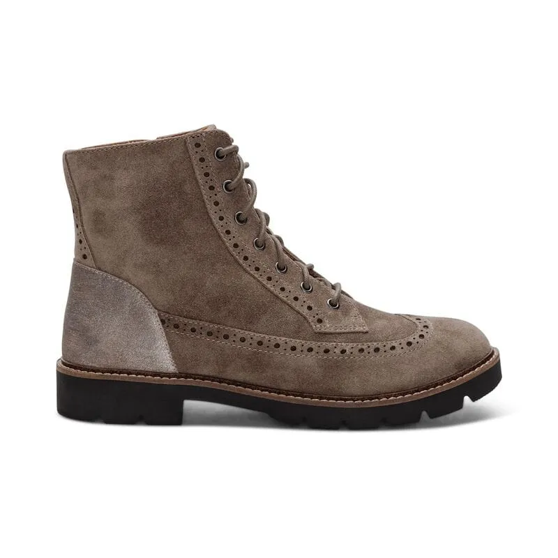 Aetrex Women's Margot Lace Boots- Dark Taupe