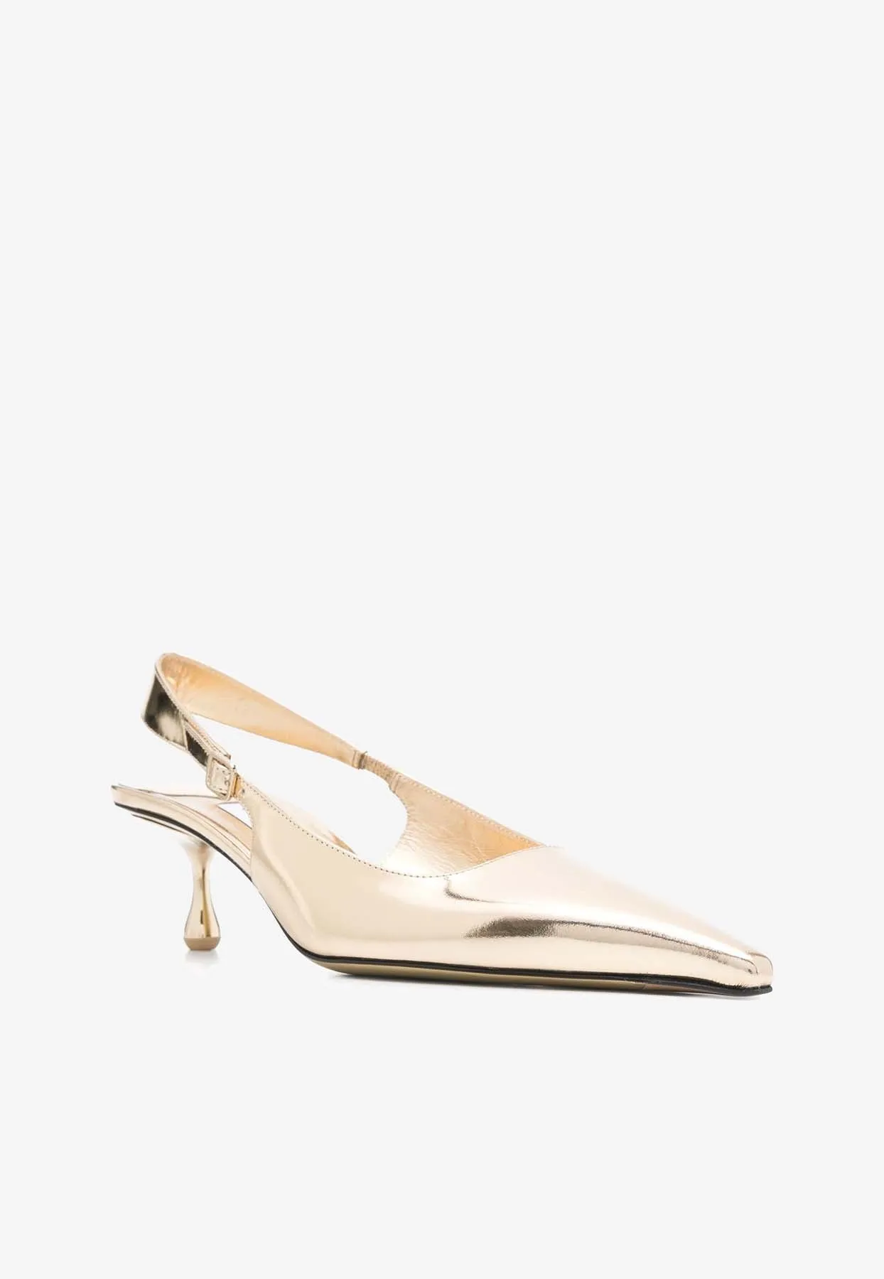 Amel 50 Pointed Metallic Pumps