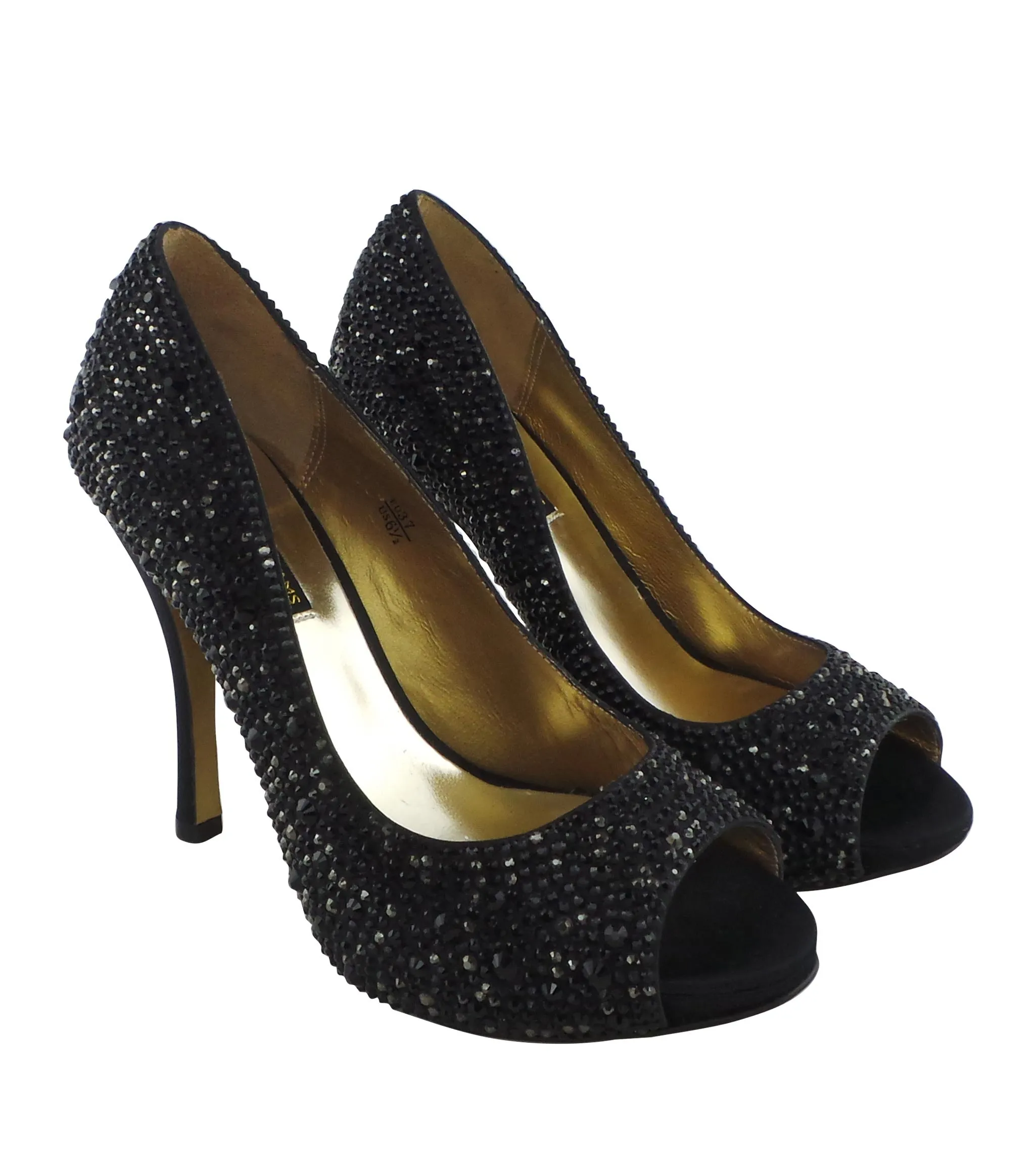 Athens Jewel Encrusted Peep Toe Pumps