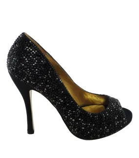Athens Jewel Encrusted Peep Toe Pumps