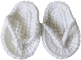 Baby Infant Handmade Crochet Flip Flops Sandals Toddler Girls Soft Flat Indoor Wide Shoes Lightweight Knit Soft Shoes