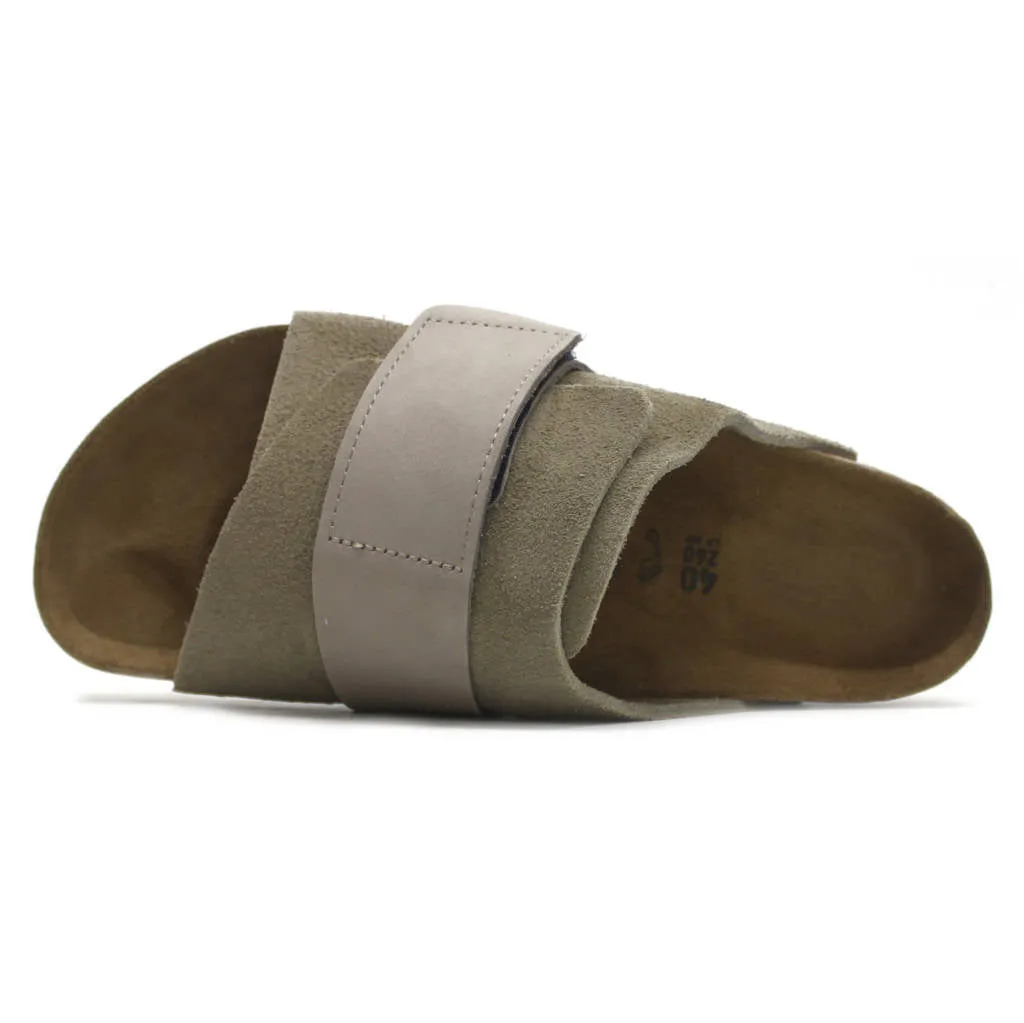 Birkenstock Kyoto Nubuck Leather Unisex Slide Sandals