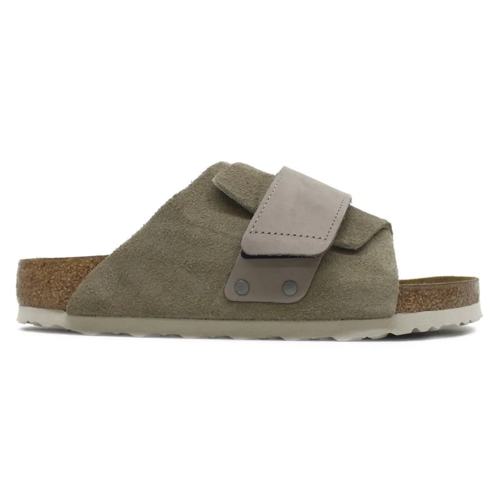 Birkenstock Kyoto Nubuck Leather Unisex Slide Sandals
