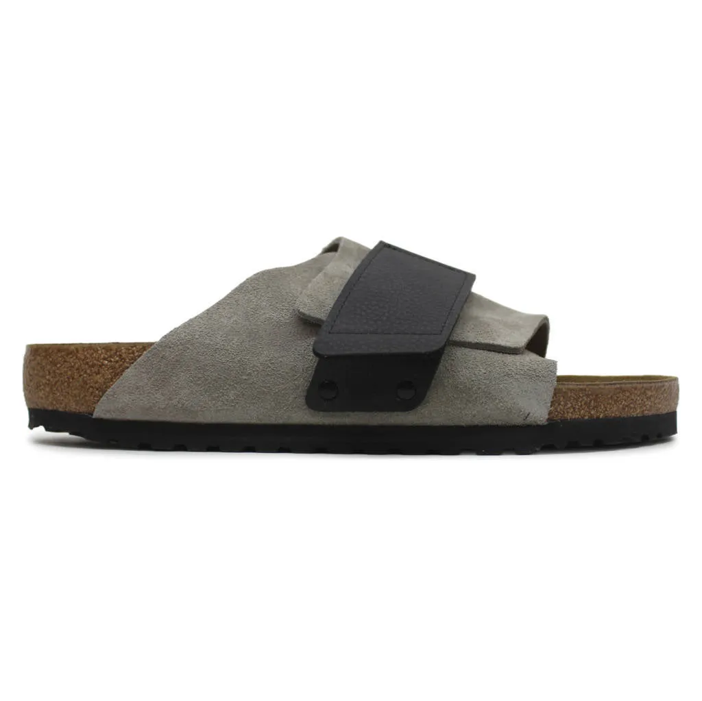 Birkenstock Kyoto Nubuck Leather Unisex Slide Sandals