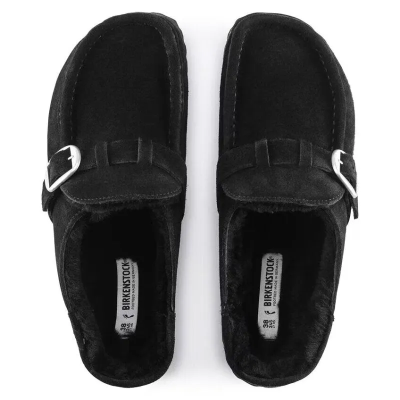 Birkenstock Women's Buckley Shearling - Black Suede