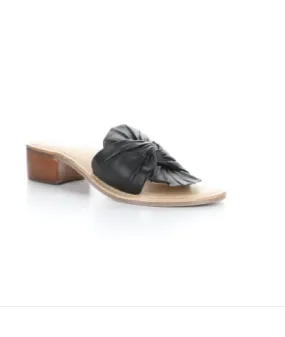 Bos & Co "Nova" Black leather slide