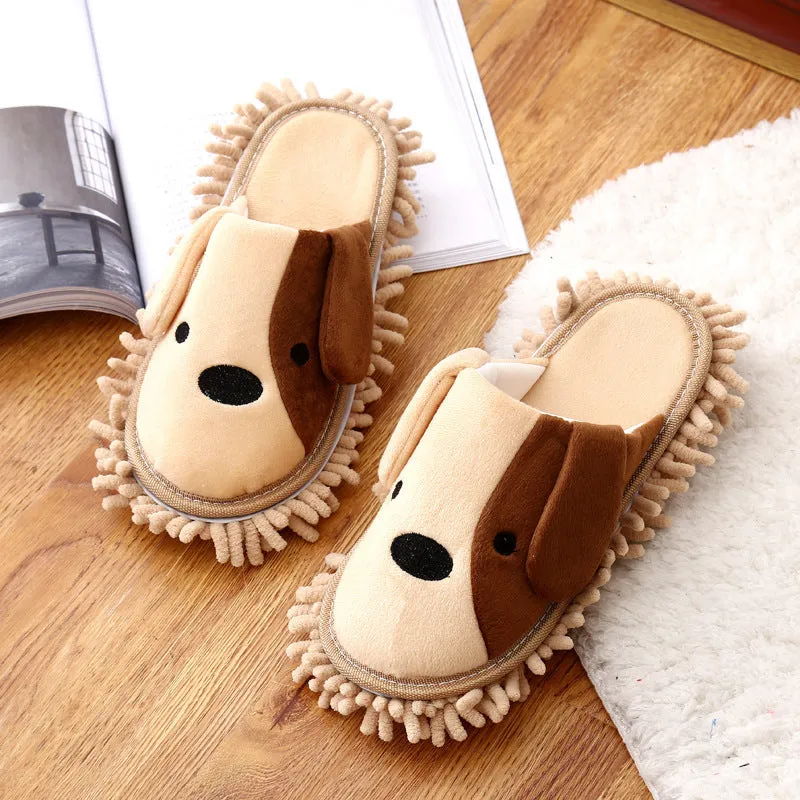 Cartoon Removable Mute Floor-Wipe Loafers