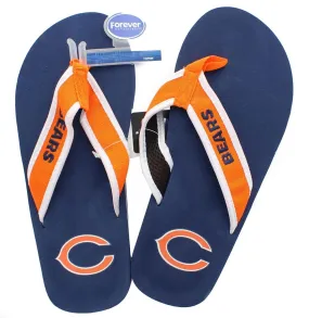 Chicago Bears NFL Mens Team Color Contour Flip Flops