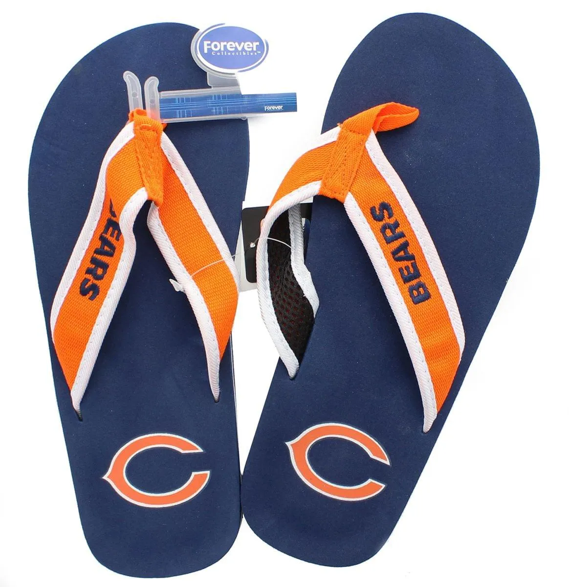 Chicago Bears NFL Mens Team Color Contour Flip Flops