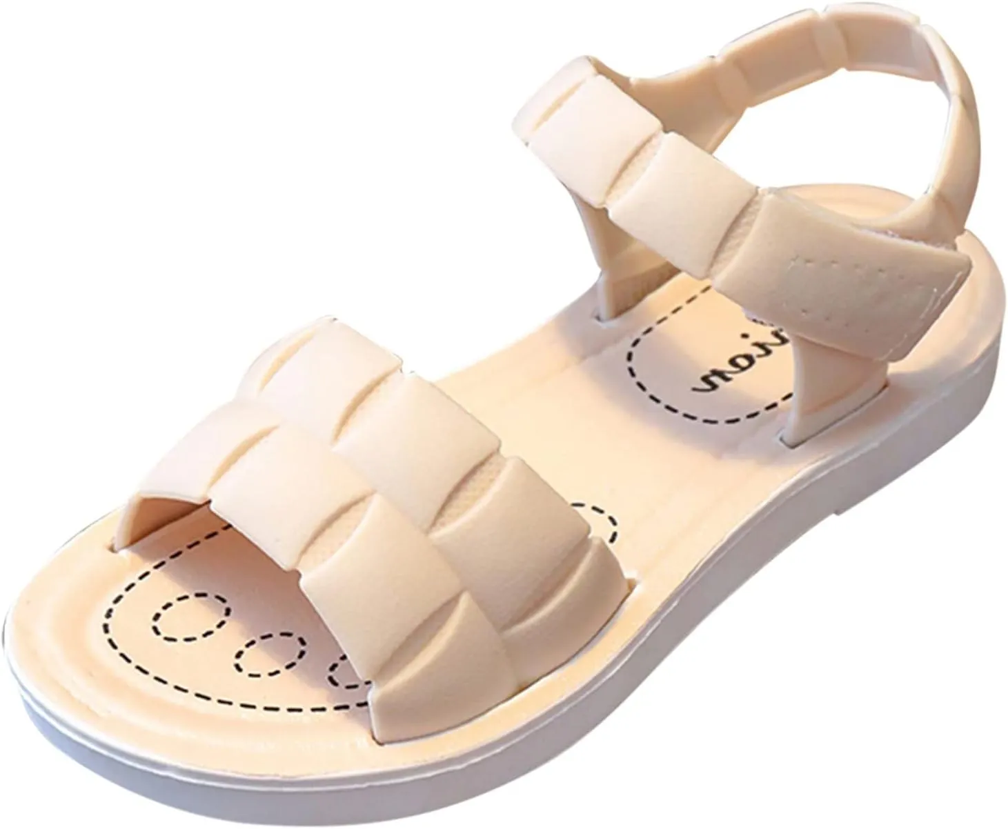 Children Sandals Soft Flat Shoes Fashion and Comfortable Small Medium and Large Children Soft Bottom Kids Thong (White, 11-11.5 Years Big Kids)