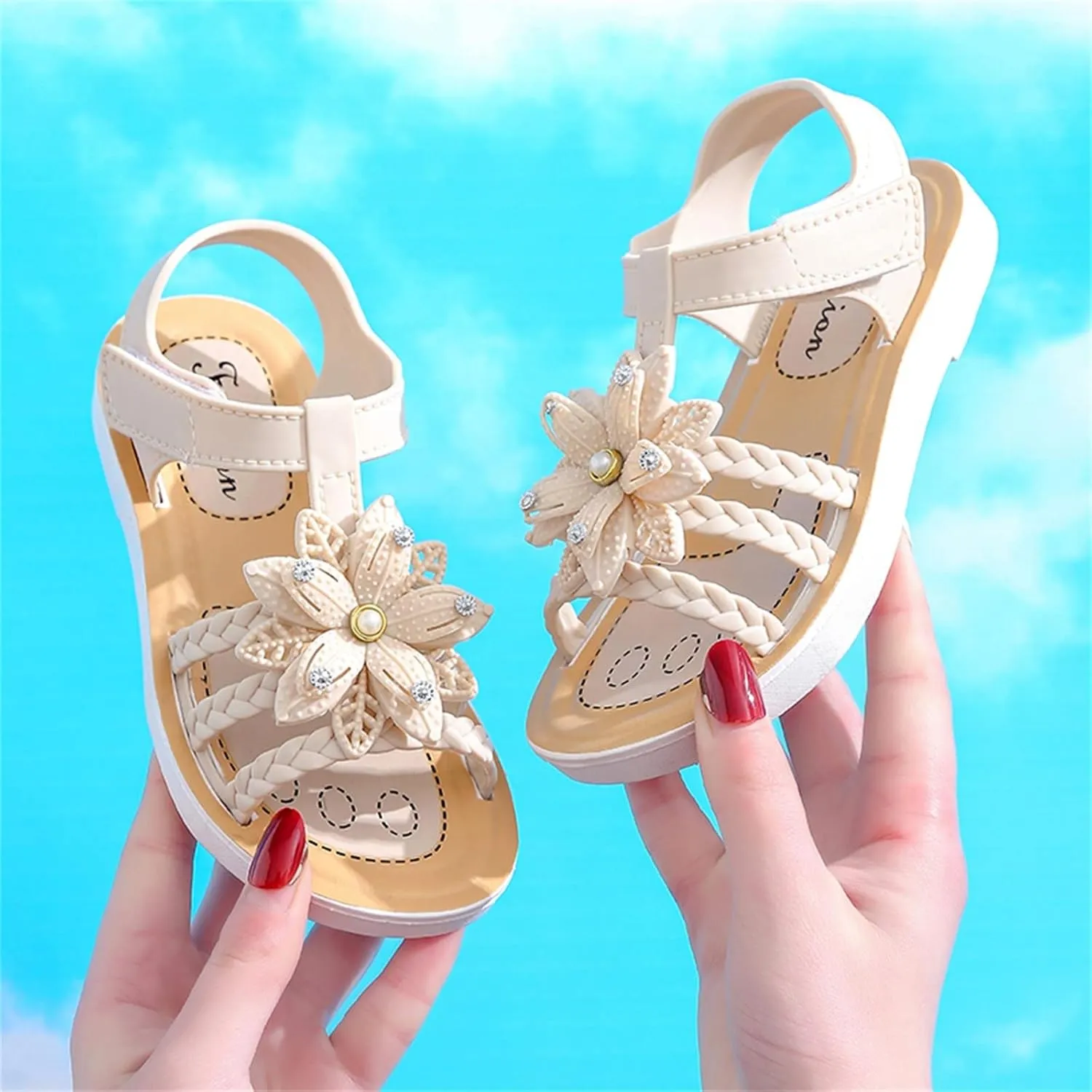 Children Sandals Soft Flat Shoes Fashion Comfortable Bow Soft Bottom Lightweight Baby Princess Kids Camping
