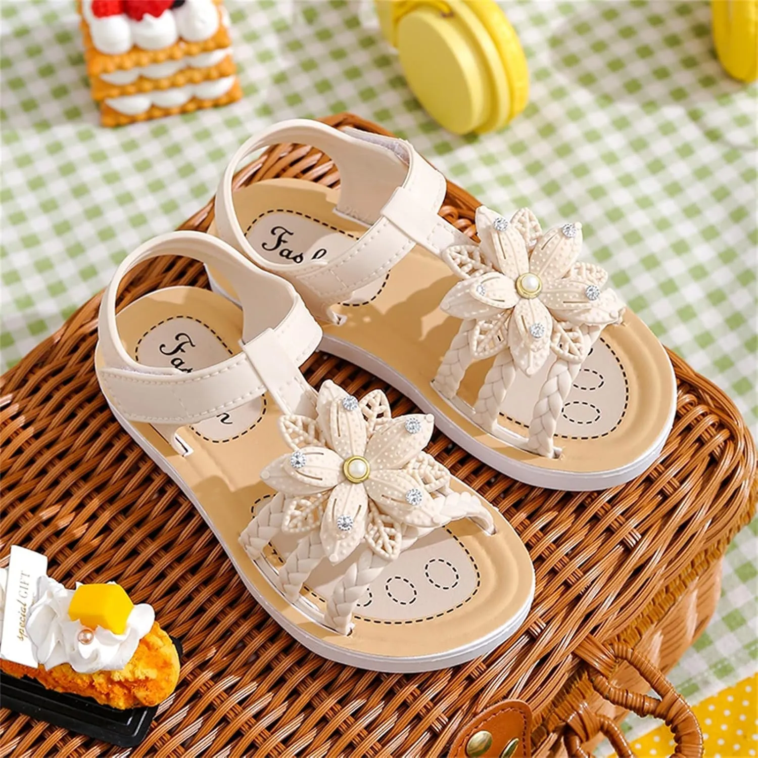 Children Sandals Soft Flat Shoes Fashion Comfortable Bow Soft Bottom Lightweight Baby Princess Kids Camping