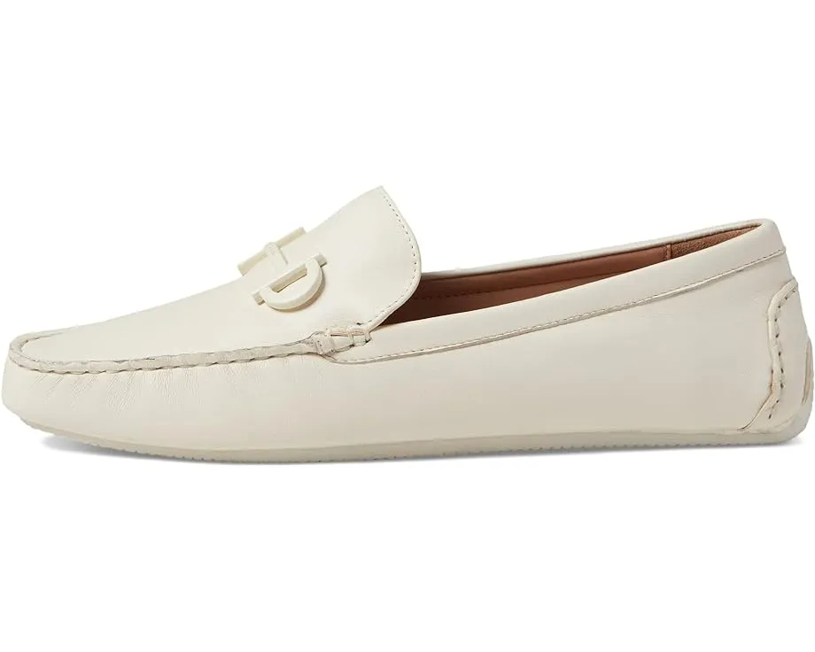 Cole Haan Tully Driver Egret Leather Slip On Squared Toe Classic Loafers