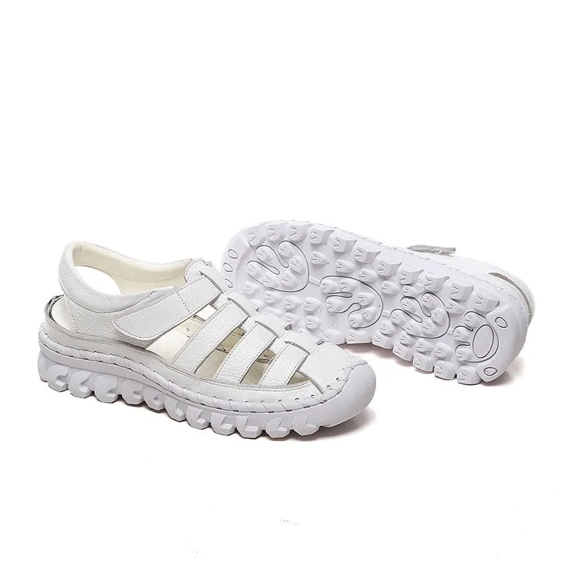 Comfortable Cow Leather Casual Walking Sandals