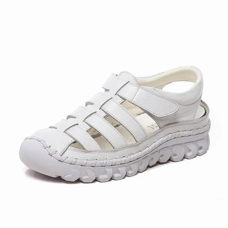 Comfortable Cow Leather Casual Walking Sandals