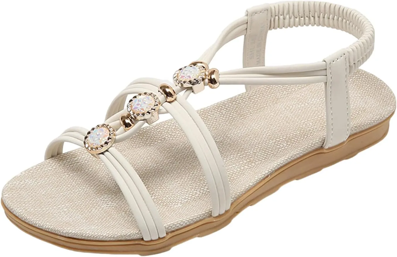 Comfortable Slip on Slide Sandals for Women Splicing Soft Sole Breathable Shoes Comfortable Walking Sandals