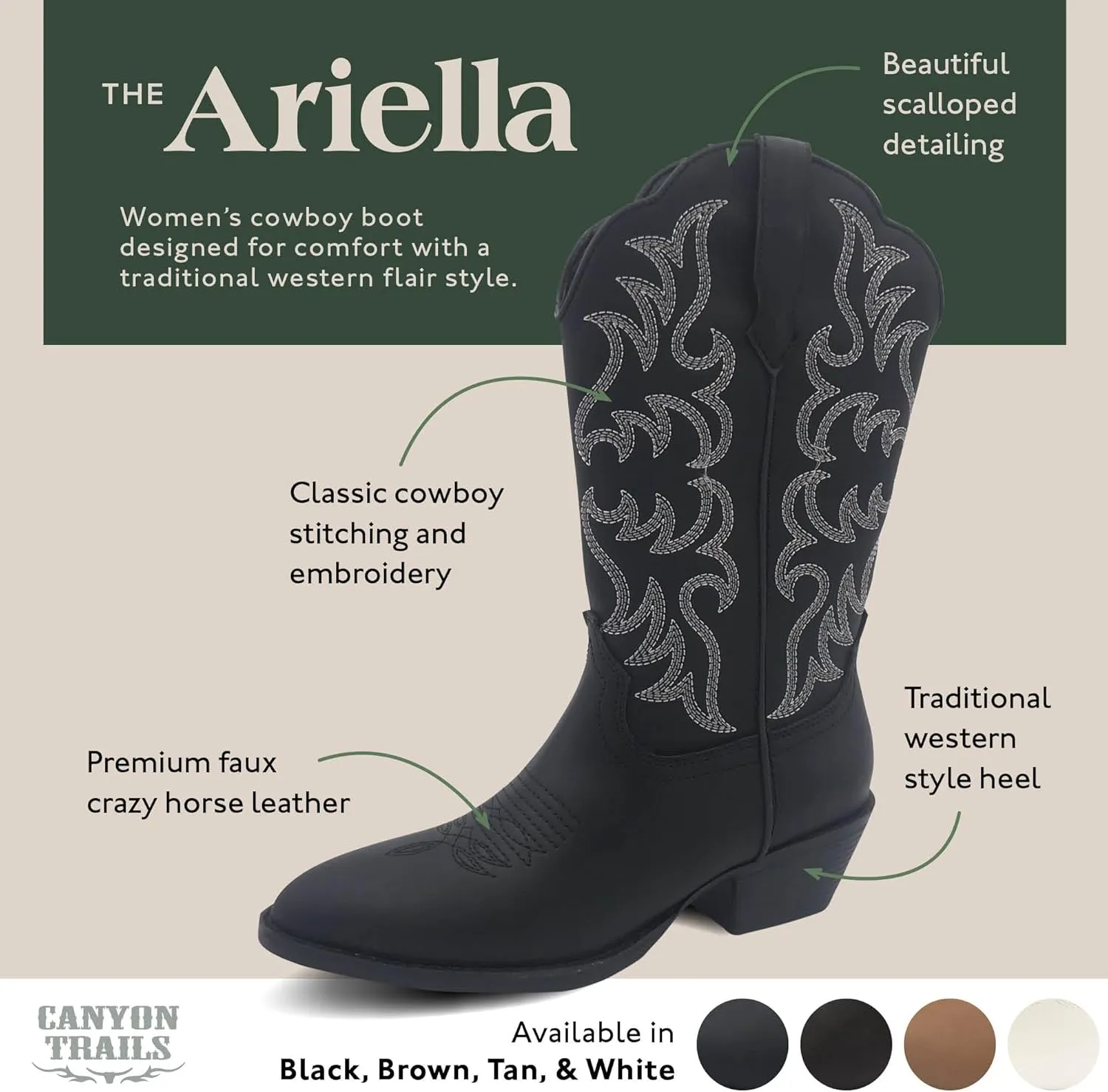 Cowboy Boots: Traditional Style, Comfortable Western Boots for Women & Girls