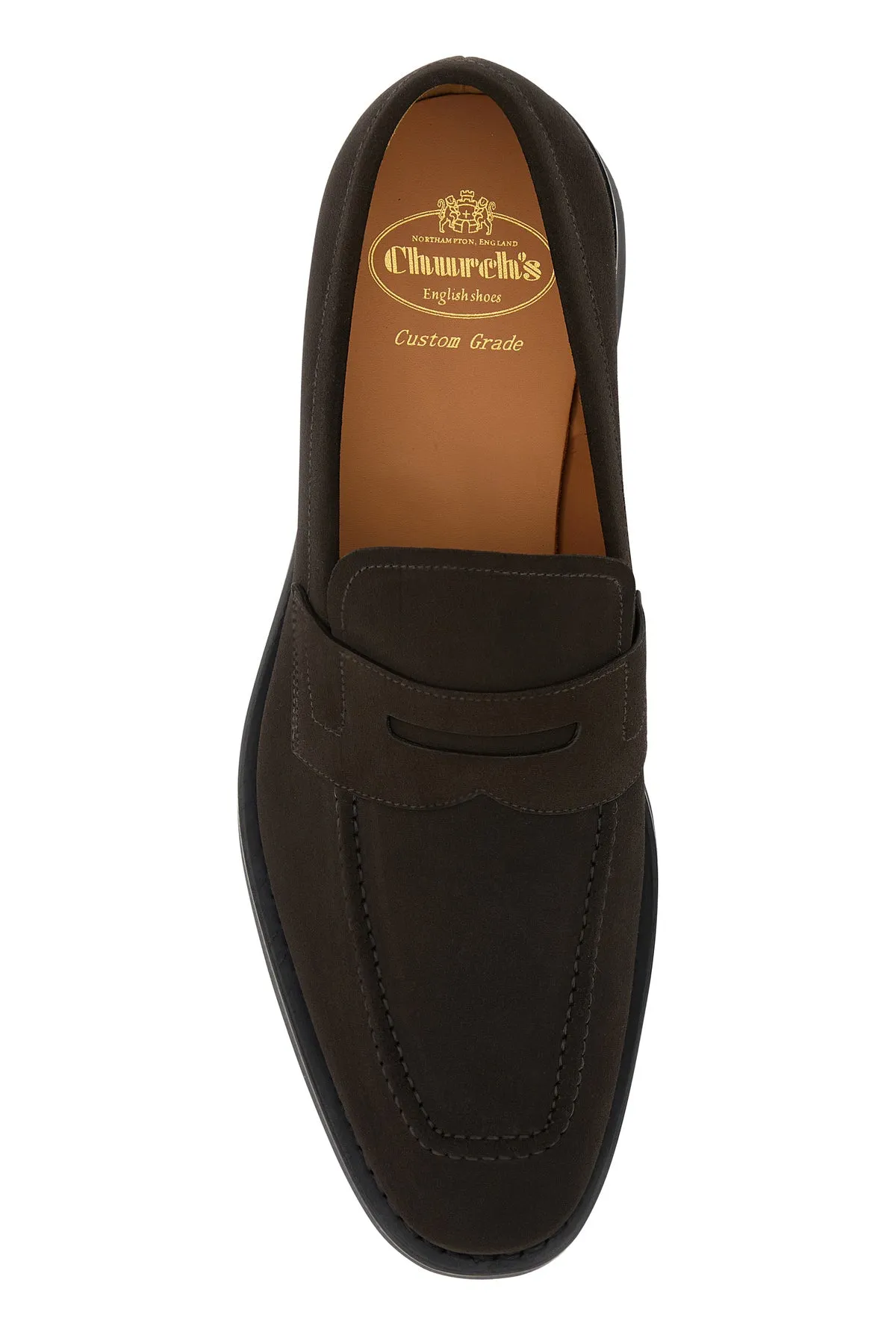 Dark brown suede Parham L loafers