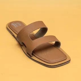 Double Strap Flats - Tan