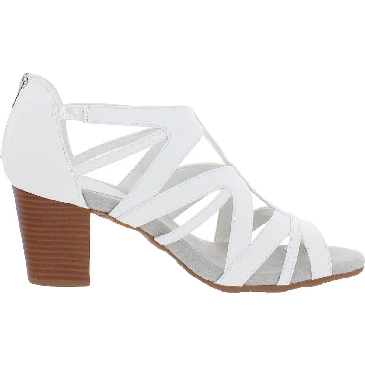 Easy Street Womens Amaze Faux Leather Open Toe Sandals Shoes