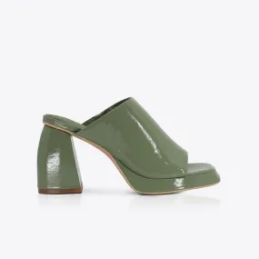 Eva Mule Patent Olive
