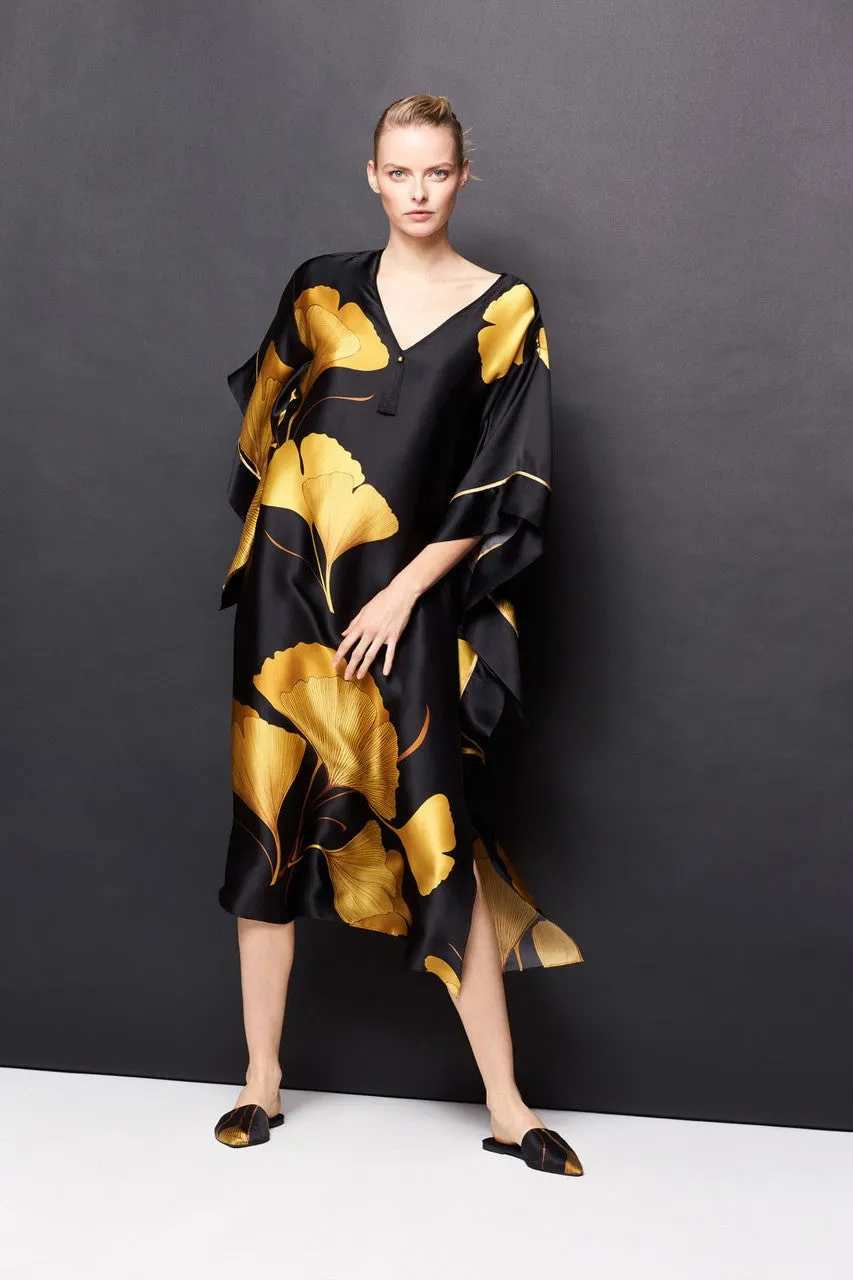 Ginkgo Silk Mules