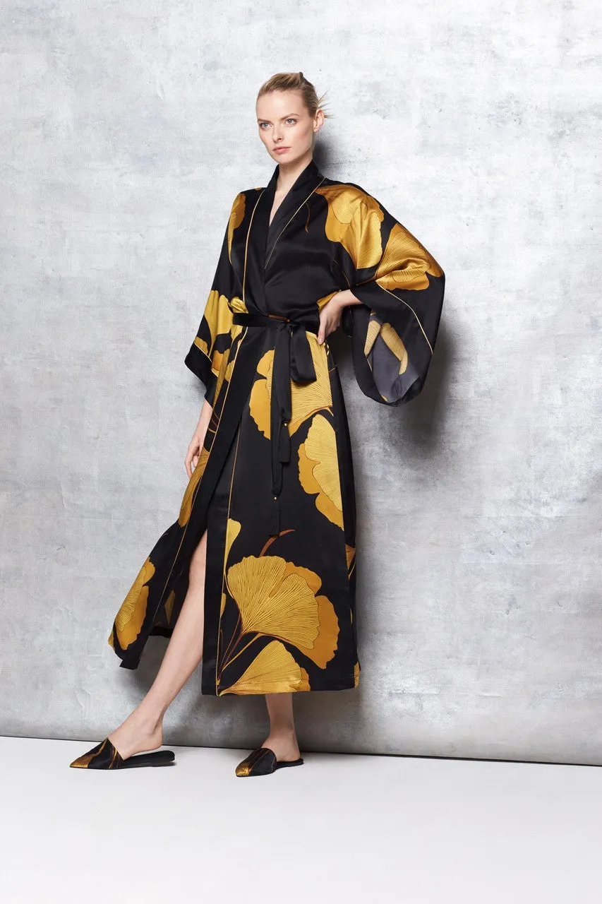 Ginkgo Silk Mules
