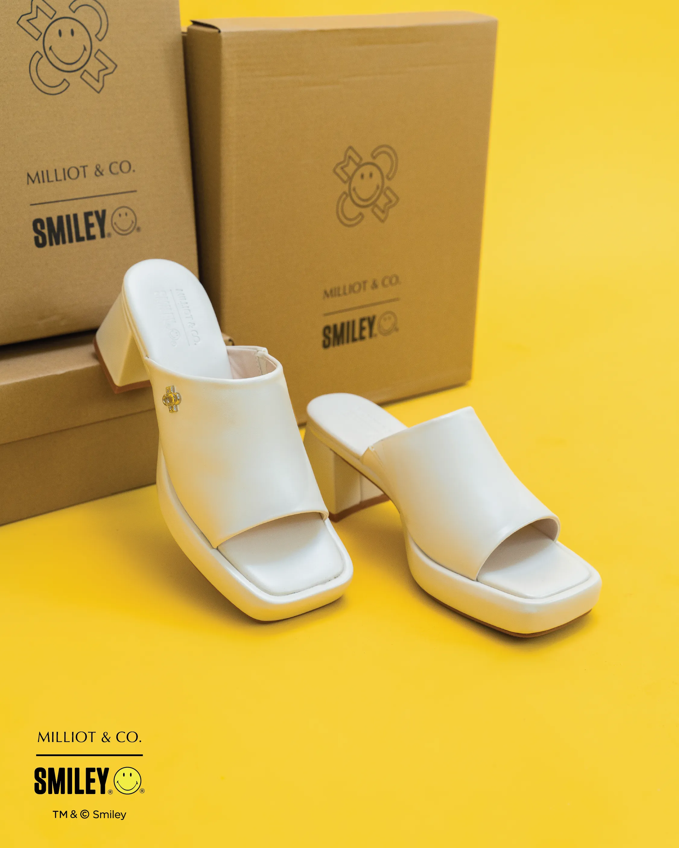 Happiness Platform Mules (Bone)
