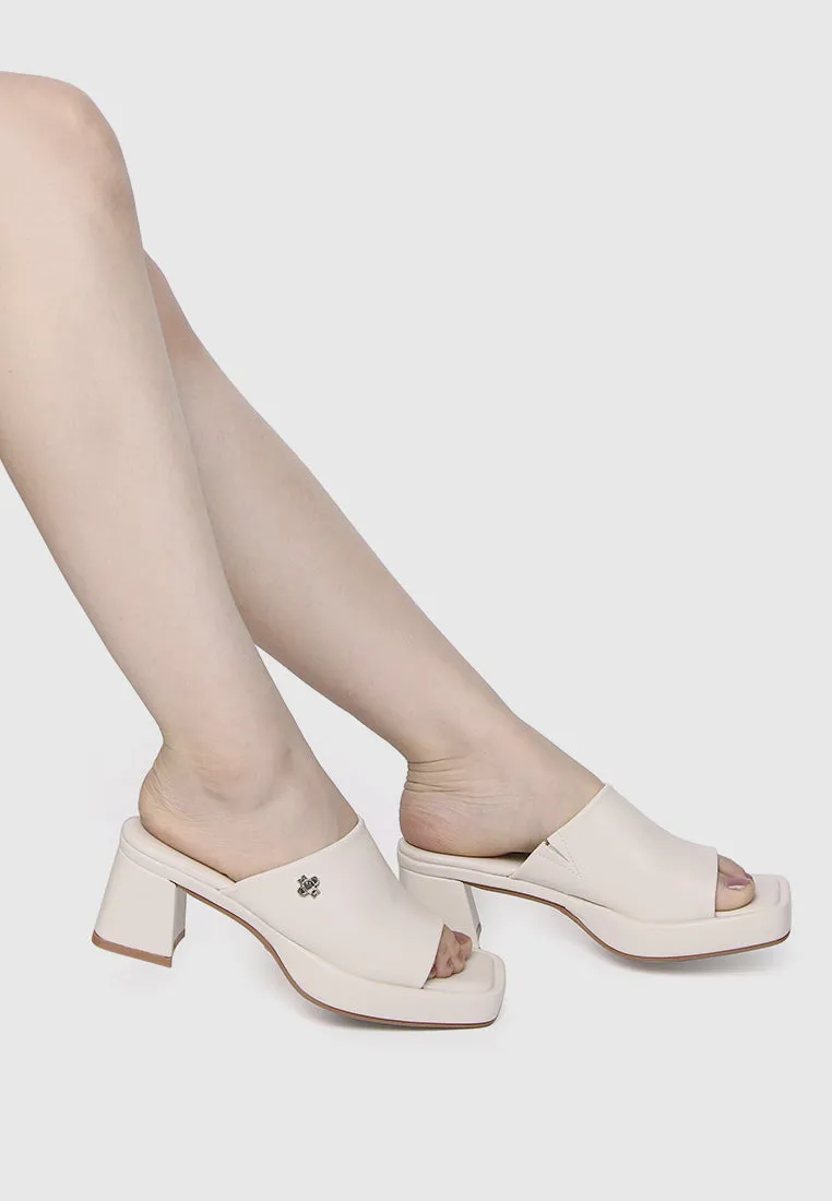 Happiness Platform Mules (Bone)