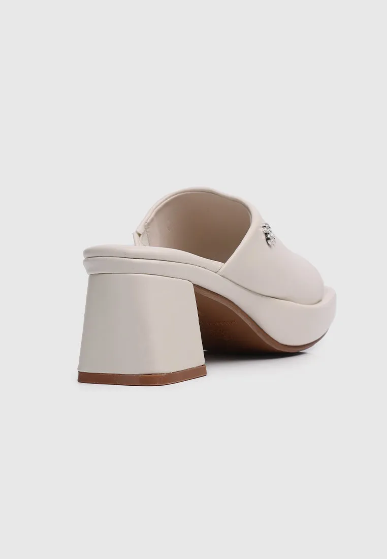 Happiness Platform Mules (Bone)