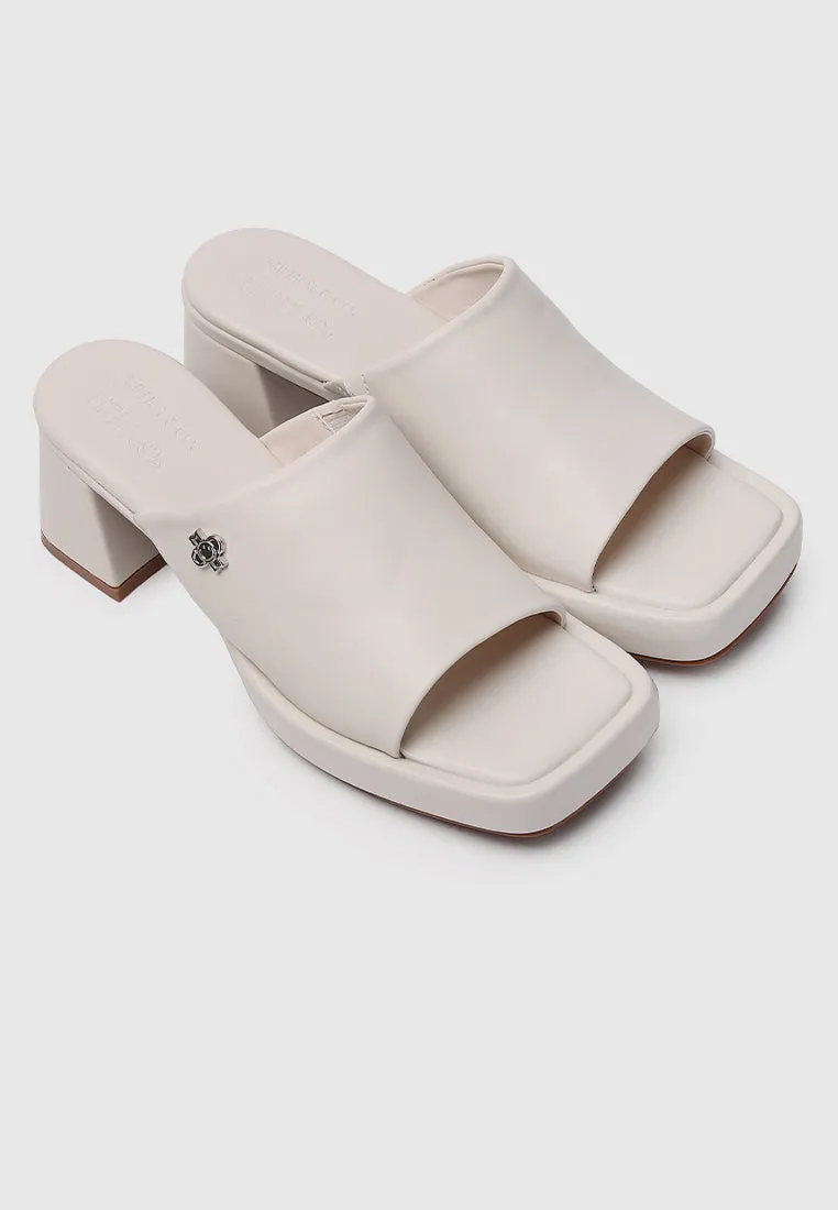 Happiness Platform Mules (Bone)