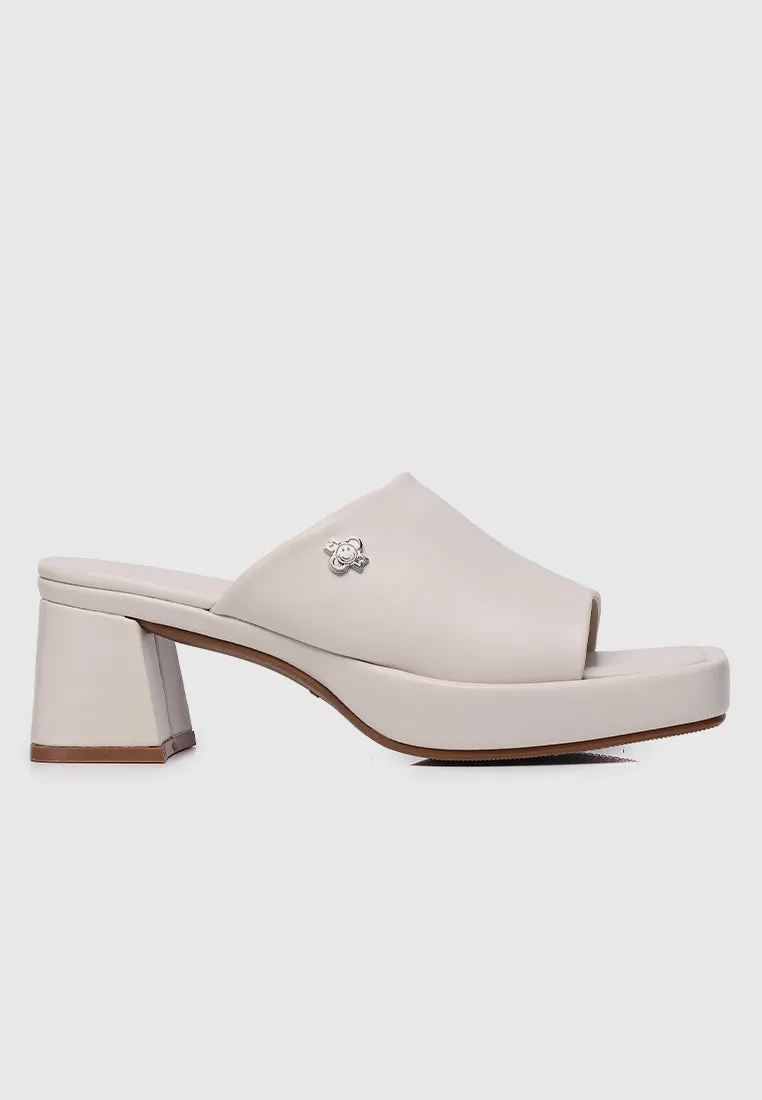 Happiness Platform Mules (Bone)