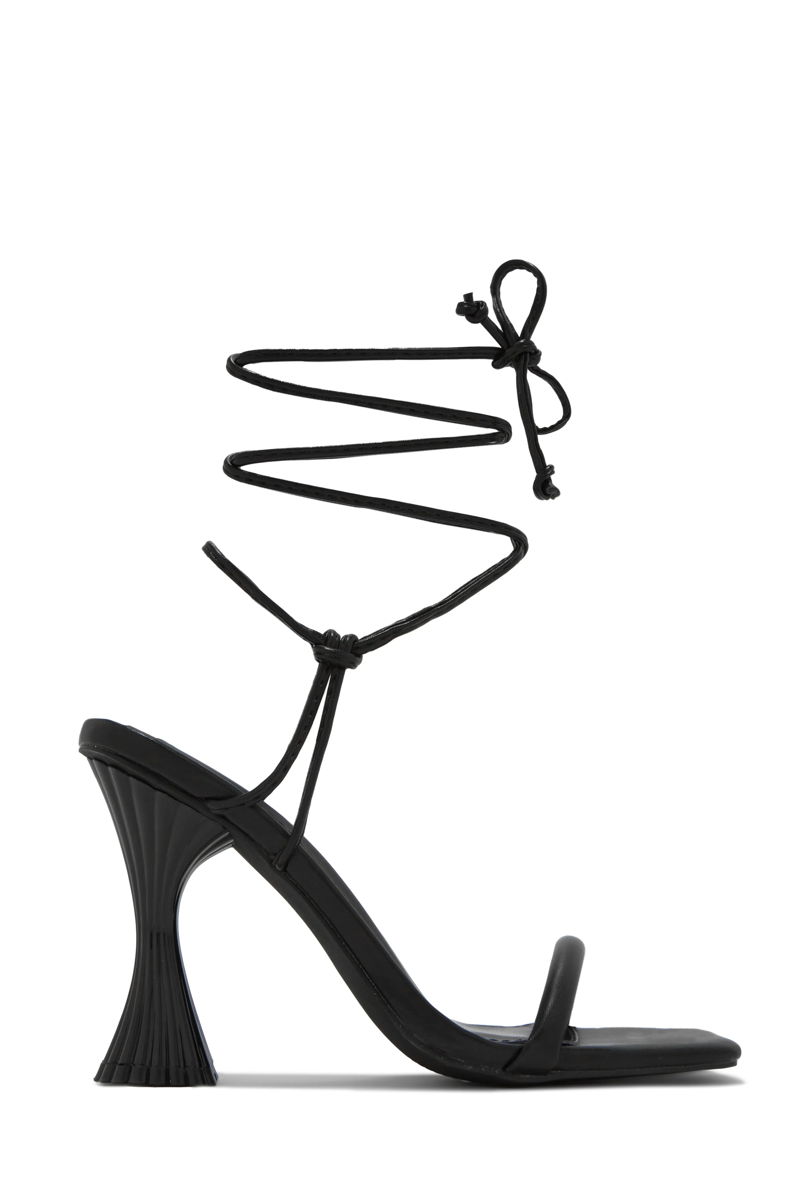 Idalia Lace Up Heels - Nude