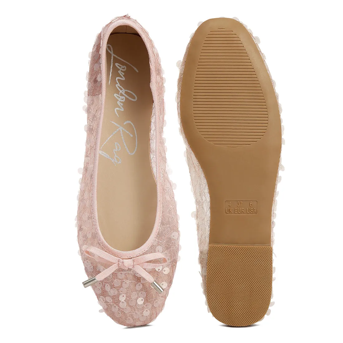 Iysander Embellished Sheer Ballet Flats