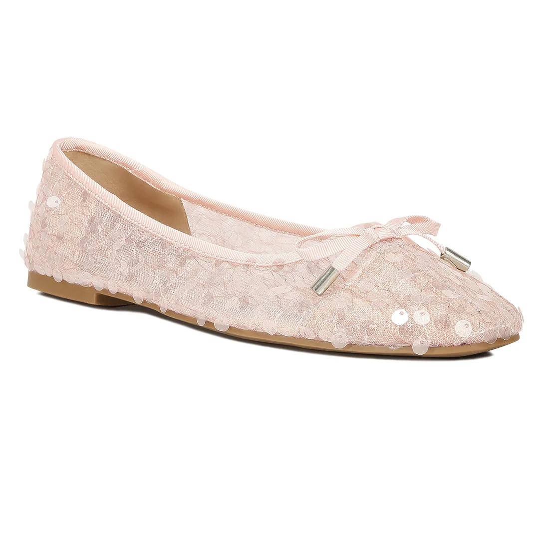 Iysander Embellished Sheer Ballet Flats