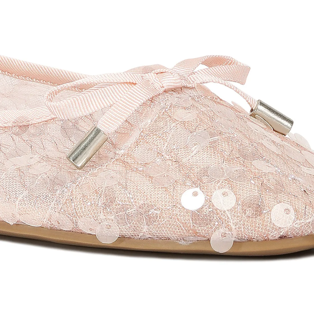 Iysander Embellished Sheer Ballet Flats