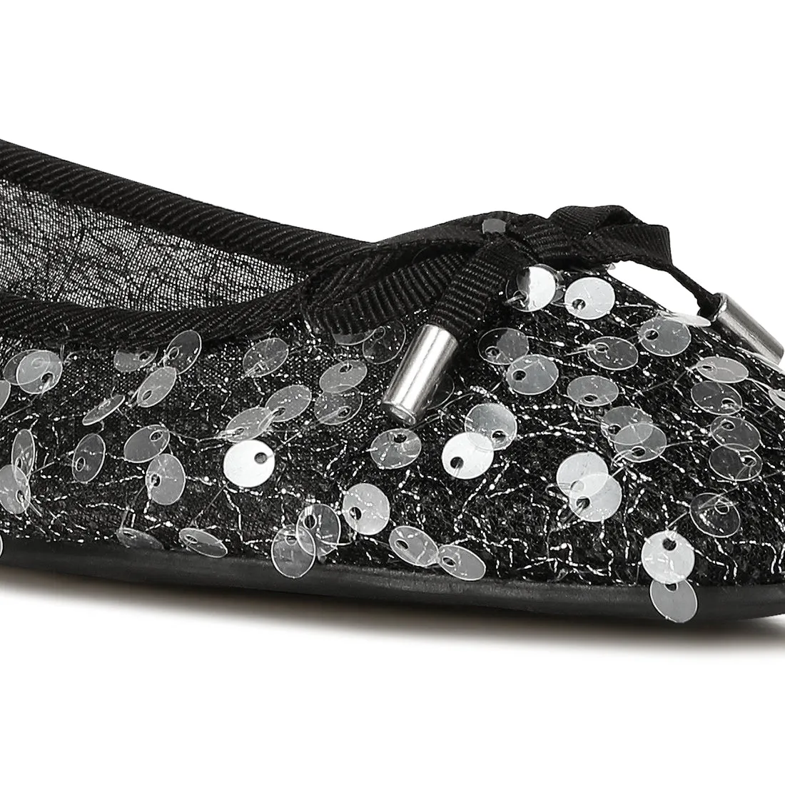Iysander Embellished Sheer Ballet Flats