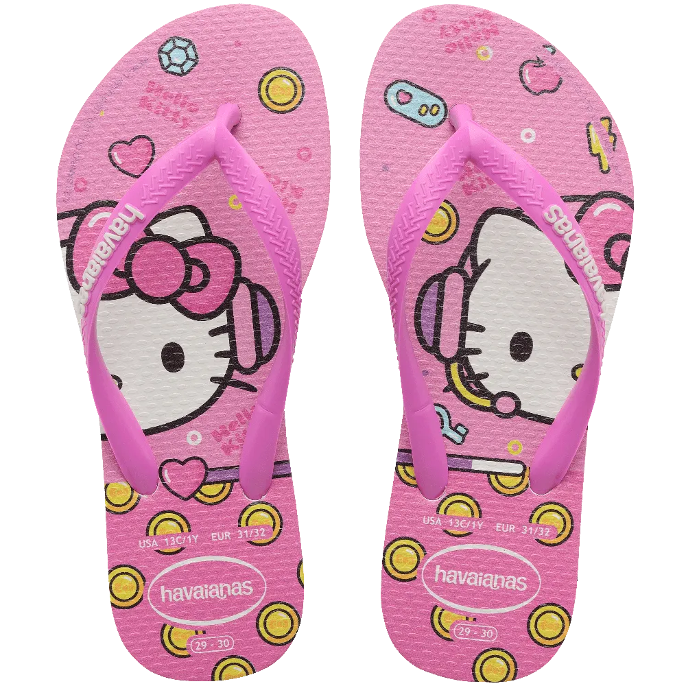 Kids Slim Hello Kitty Flip Flops