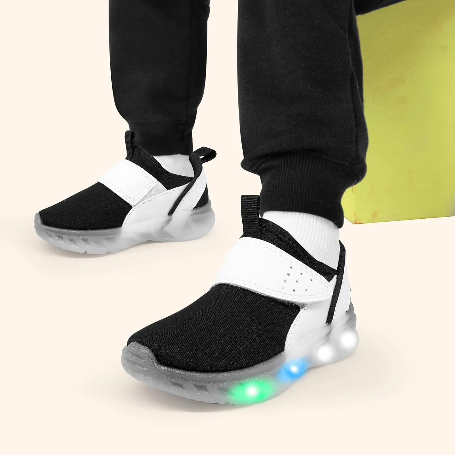 LOUGSIN Boys Girls Light Up Shoes Lightweight Breathable Comfort Tennis Zyteo Walking Running Sneakers for Toddler Little Kids
