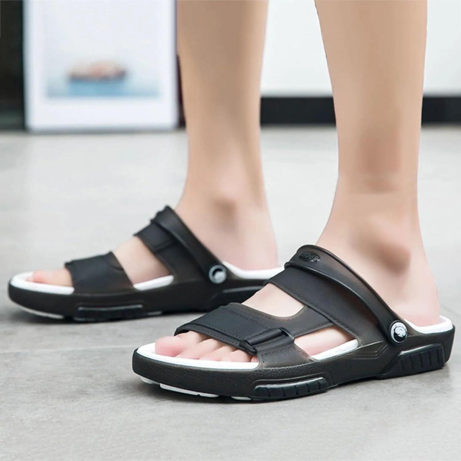 Men's Sandals Soft Sole Lightweight Men's Casual Beach Sandals Summer Beach Water Shoe With Arch Support