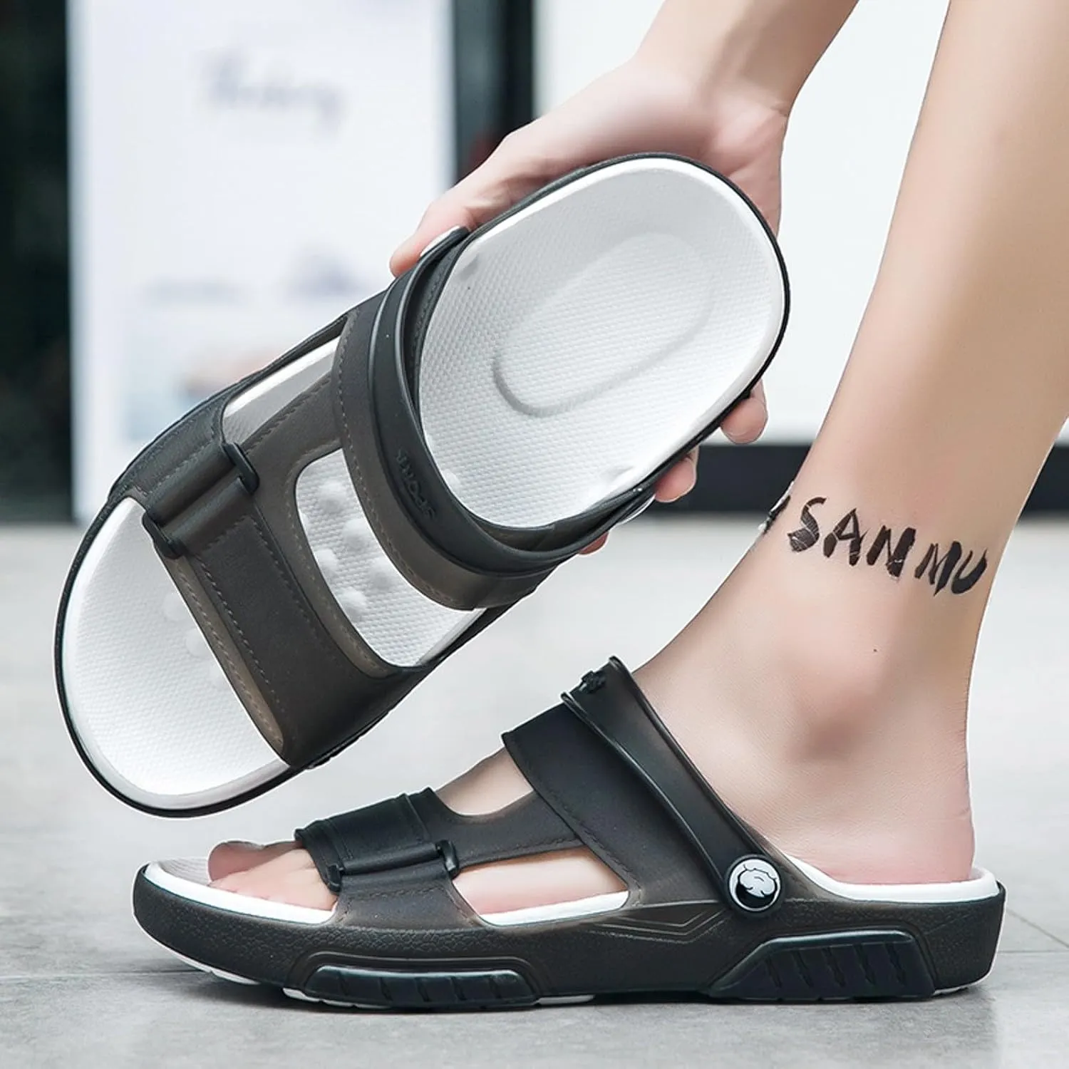 Men's Sandals Soft Sole Lightweight Men's Casual Beach Sandals Summer Beach Water Shoe With Arch Support