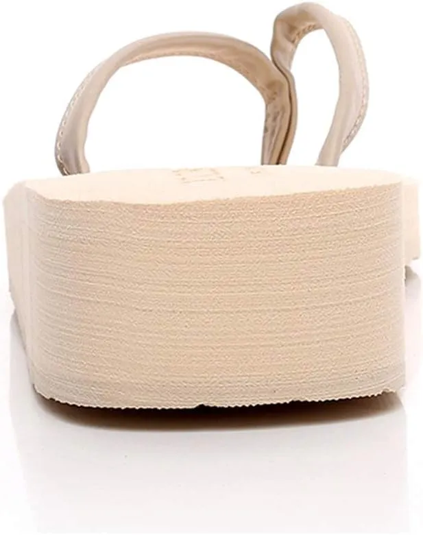 MIOKE Women's Wedge Flipflops Sandals Casual Summer Beach Non Slip Comfort Platform Flipflop Thong Sandal