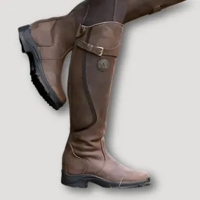 New Women Knee High Boots Fashion Comfortable Flat Bottom Riding Boots Brown Sz 7.5