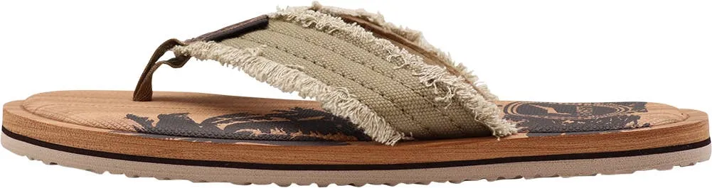 Norty MENS 8-13 MEMORY FOAM FLIP FLOP SANDAL NATURAL