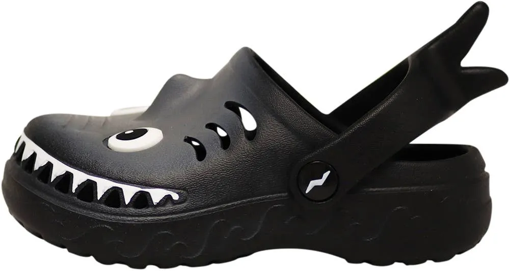 Norty TODDLER BOY 6-11 CLOG SHARK BLACK