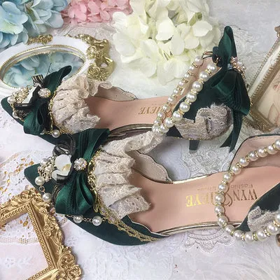 One Night~Pointy Toe Wedding Bride Lolita Heels