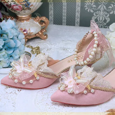 One Night~Pointy Toe Wedding Bride Lolita Heels