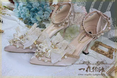One Night~Pointy Toe Wedding Bride Lolita Heels