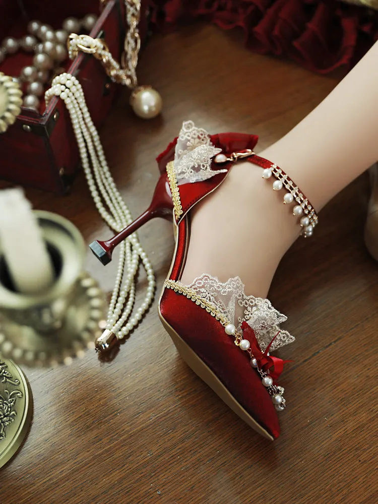 One Night~Pointy Toe Wedding Bride Lolita Heels